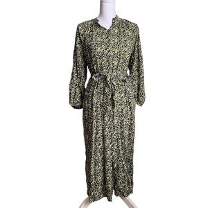 H&M Long Sleeve Floral Button Down Dress Size XS